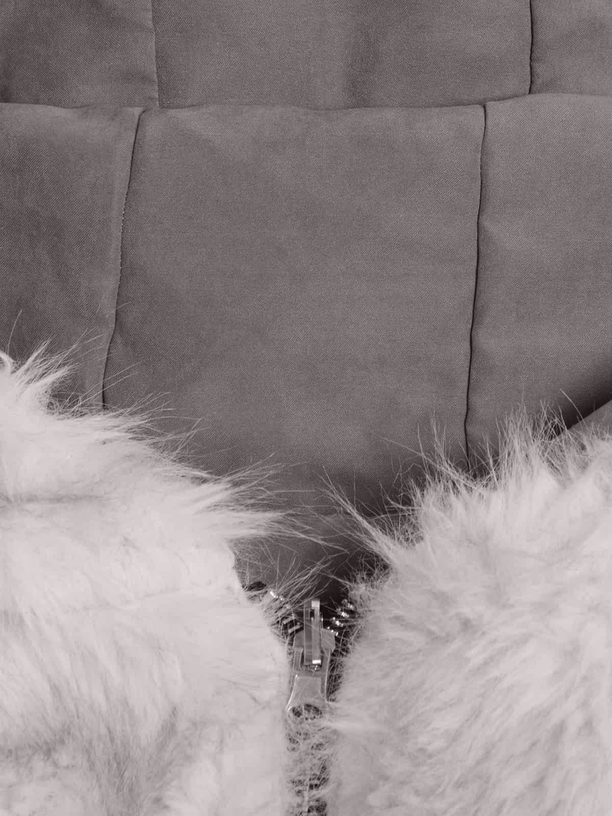 Reversible Oversized Fur Hooded Jacket