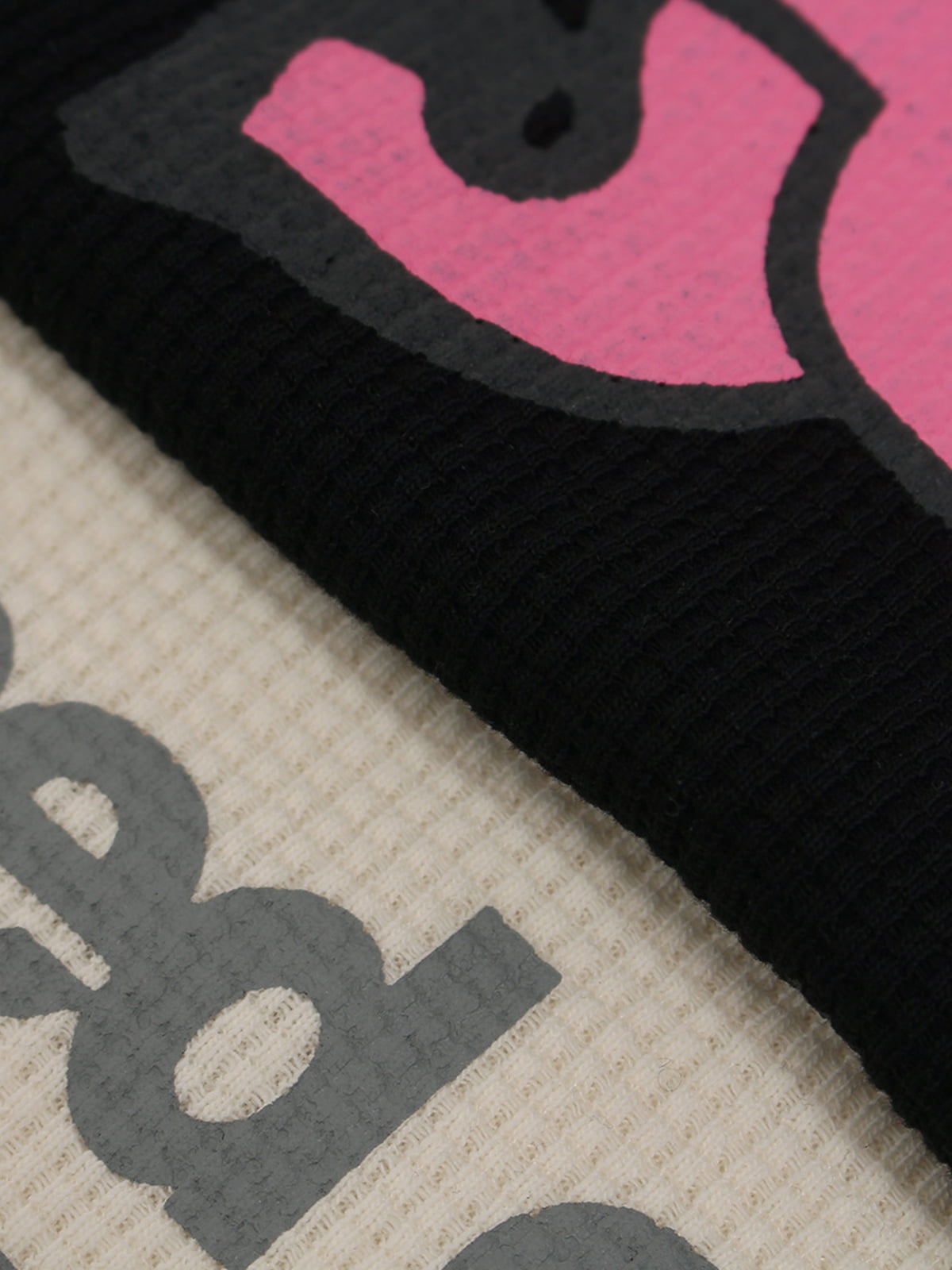 Playful Graphic Tee in Waffle Knit