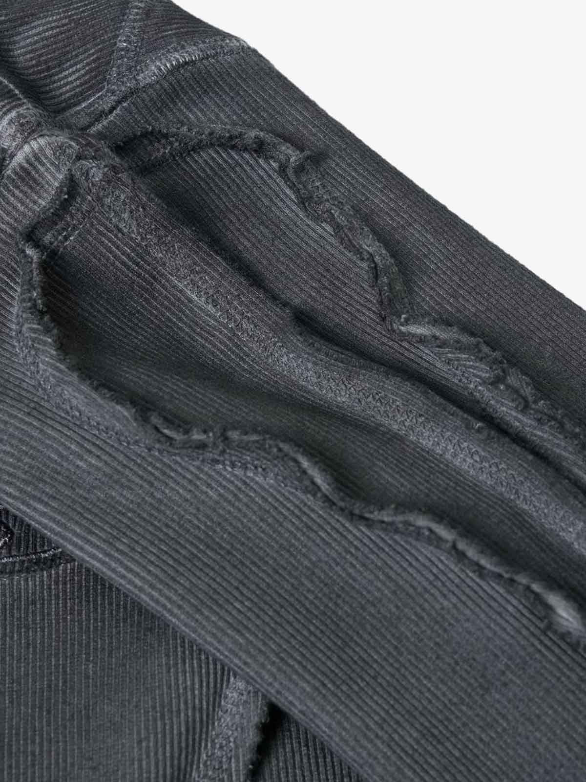 Retro Washed Sculpted Seam Ribbed Long Sleeve Tee