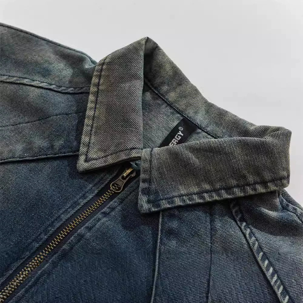 Distressed Panelled Bomber