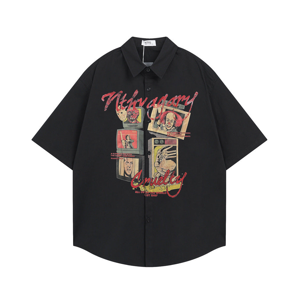 Cartoon Print Overshirt