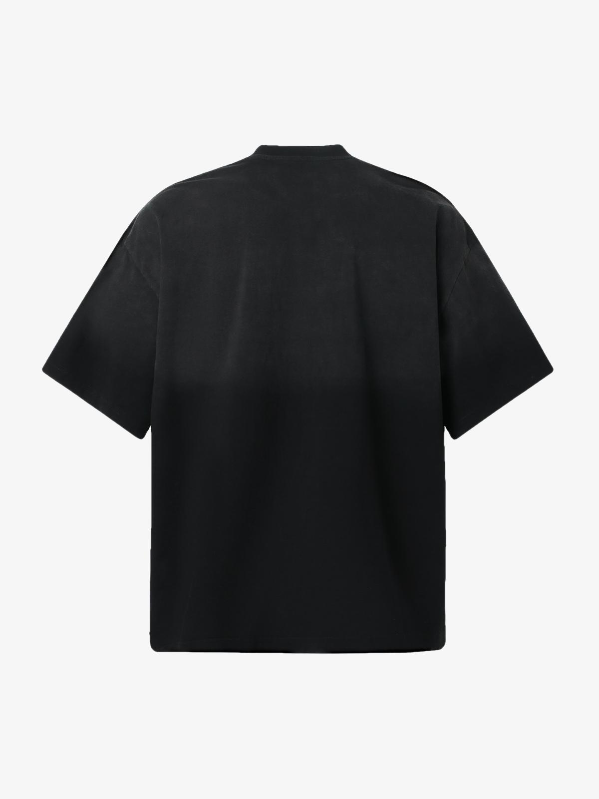 Vintage Gradient Letter Graphic Crew Neck T-Shirt