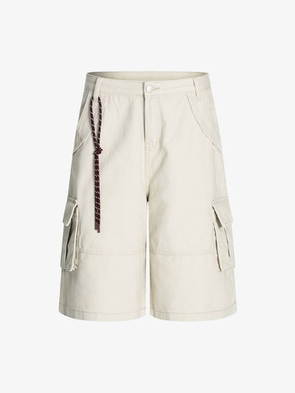 Adjustable Drawstring Cargo Shorts