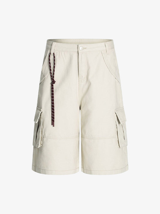 Adjustable Drawstring Cargo Shorts