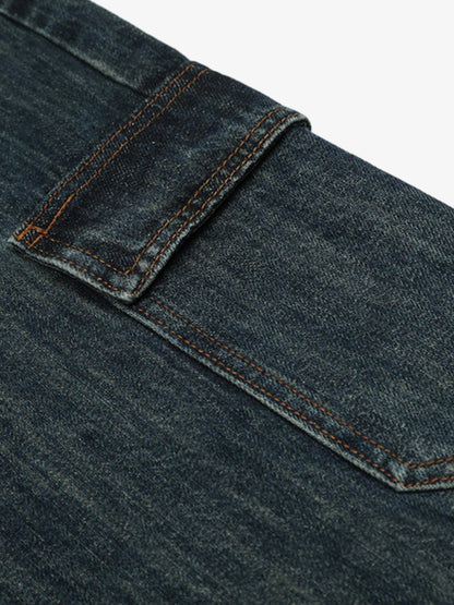 Reimagined Multi-Pocket Cargo Denim Shorts