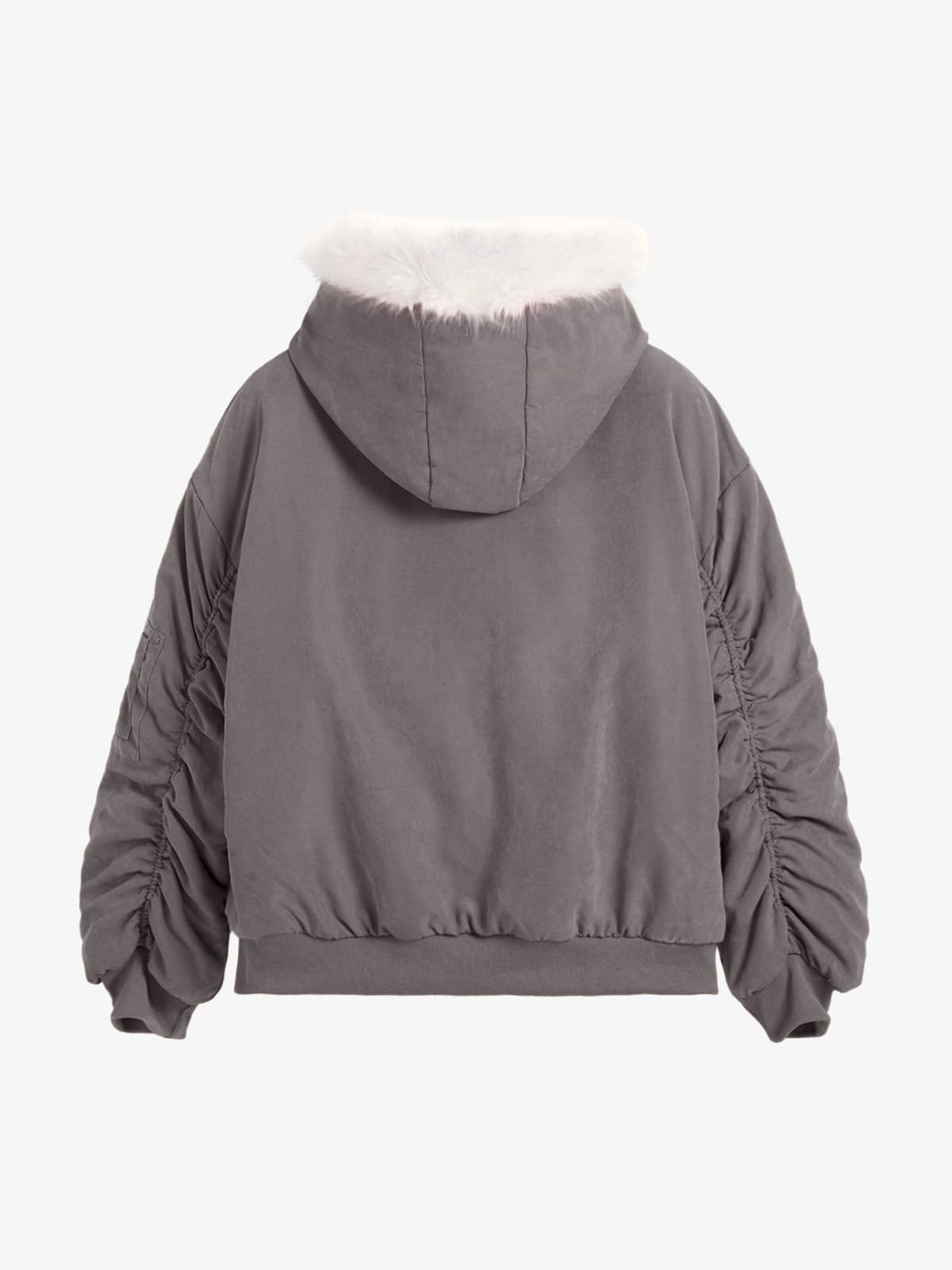 Reversible Oversized Fur Hooded Jacket