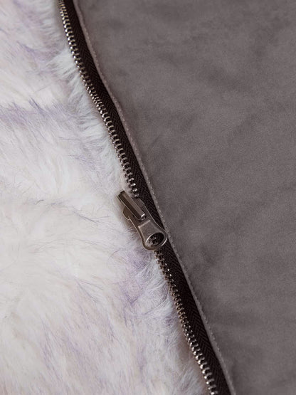 Reversible Oversized Fur Hooded Jacket
