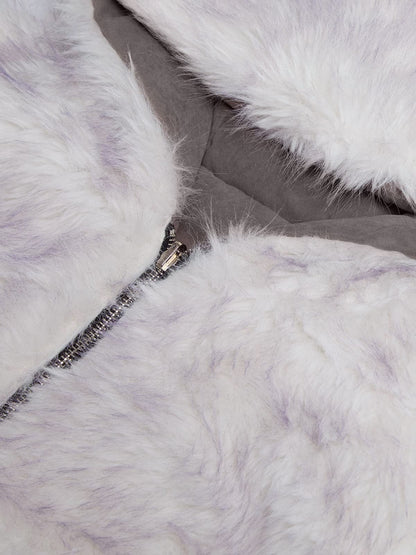 Reversible Oversized Fur Hooded Jacket