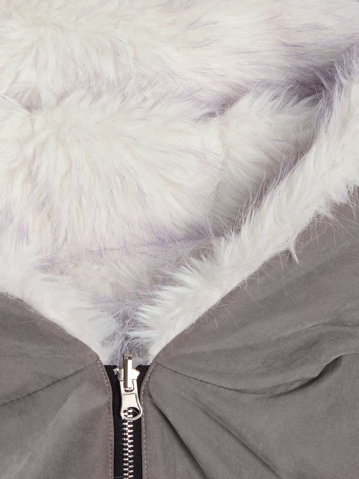Reversible Oversized Fur Hooded Jacket