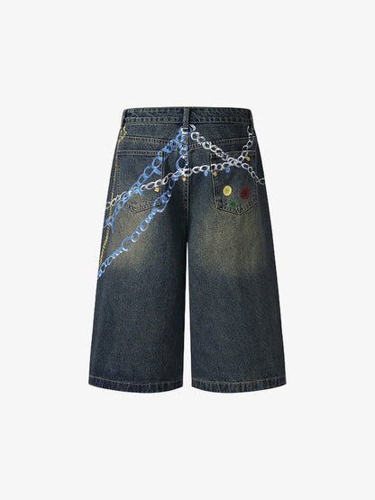 Urban Graffiti Denim Jorts