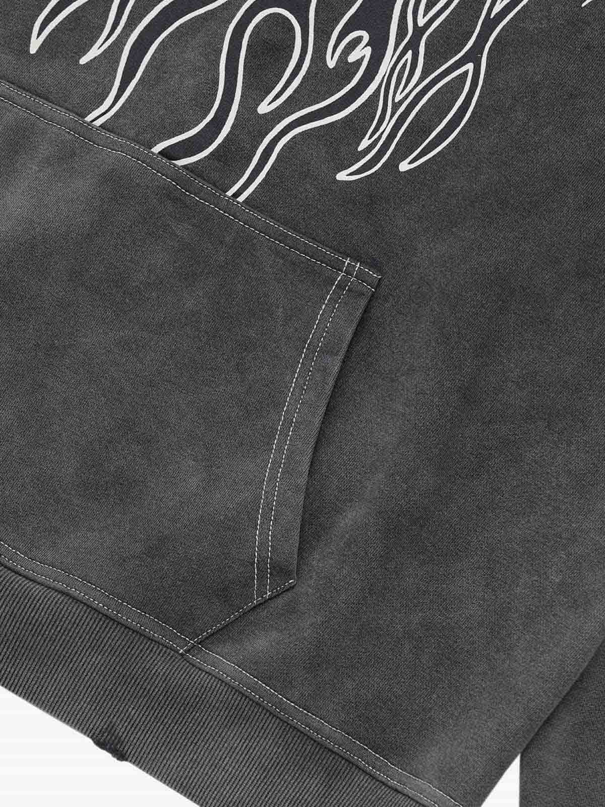 Original Distressed SPMD Graphic Cotton Hoodie