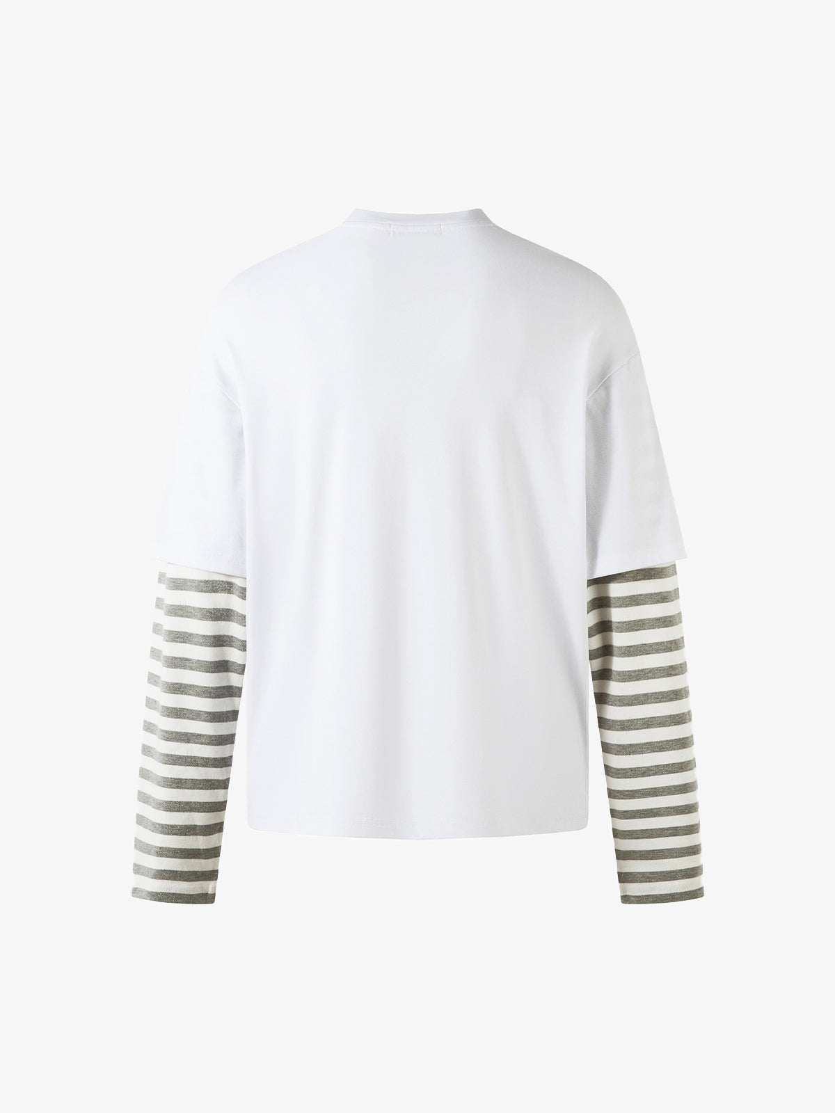 Long-Sleeve with Cartoon Print and Striped Sleeves