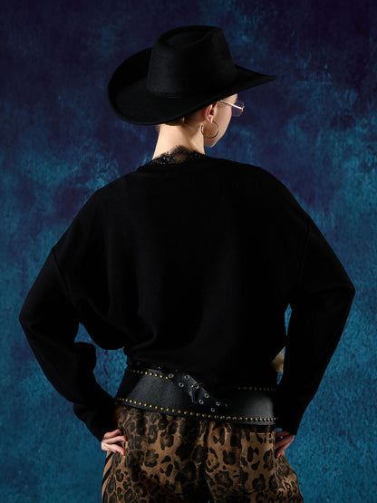 Long-Sleeve with Cat Print