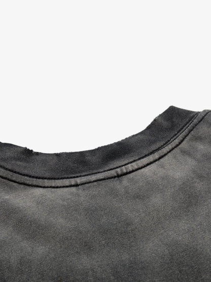 Distressed Graphic Cotton Tee