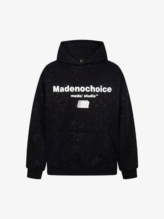 Simple Letter Print Sparking Loose Hoodie