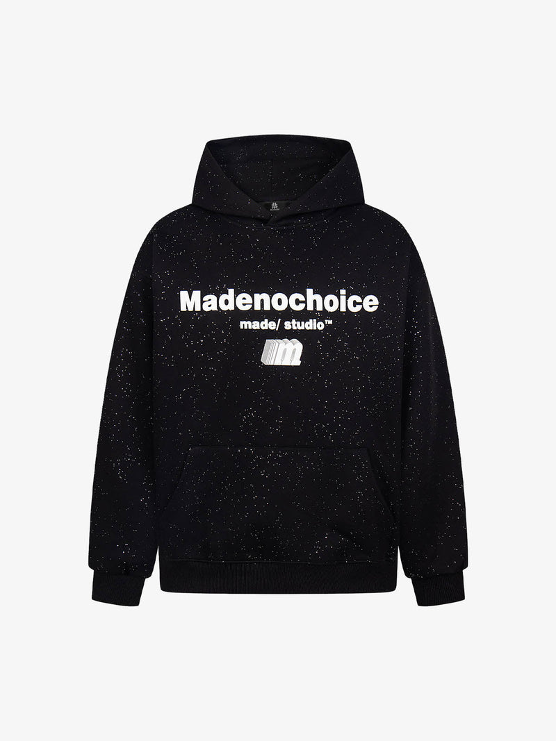 Simple Letter Print Sparking Loose Hoodie