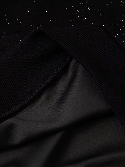 Simple Letter Print Sparking Loose Hoodie