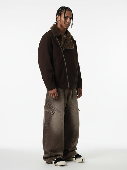 Oblique Zip Quilted Jacket