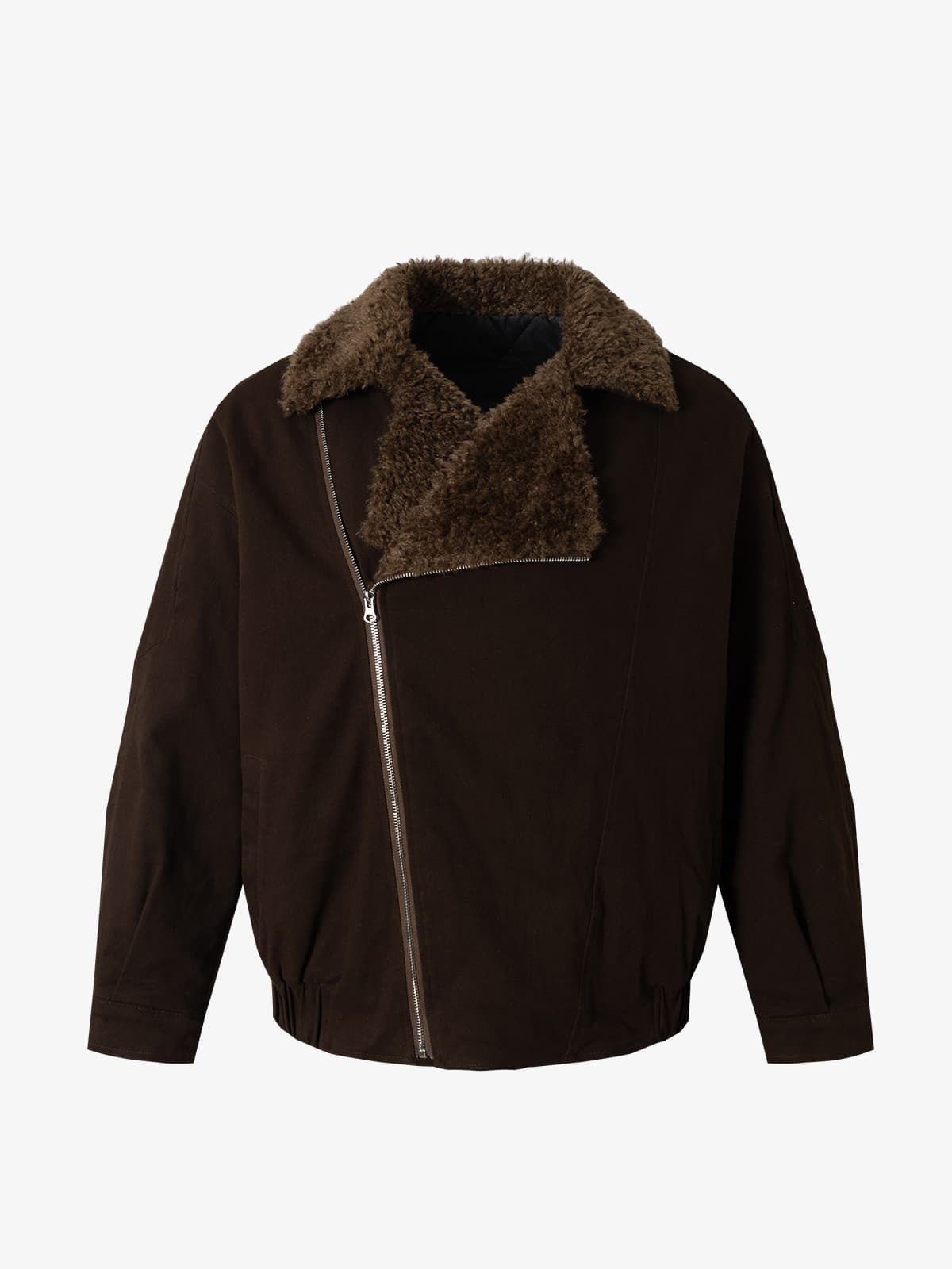 Oblique Zip Quilted Jacket