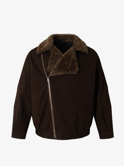 Oblique Zip Quilted Jacket