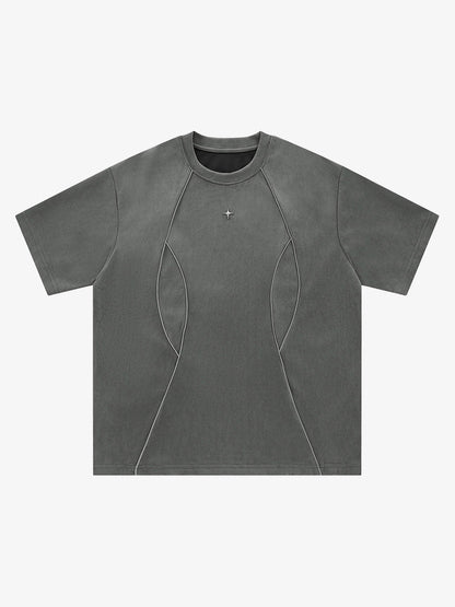 Deconstructed Split Short Sleeve Tee