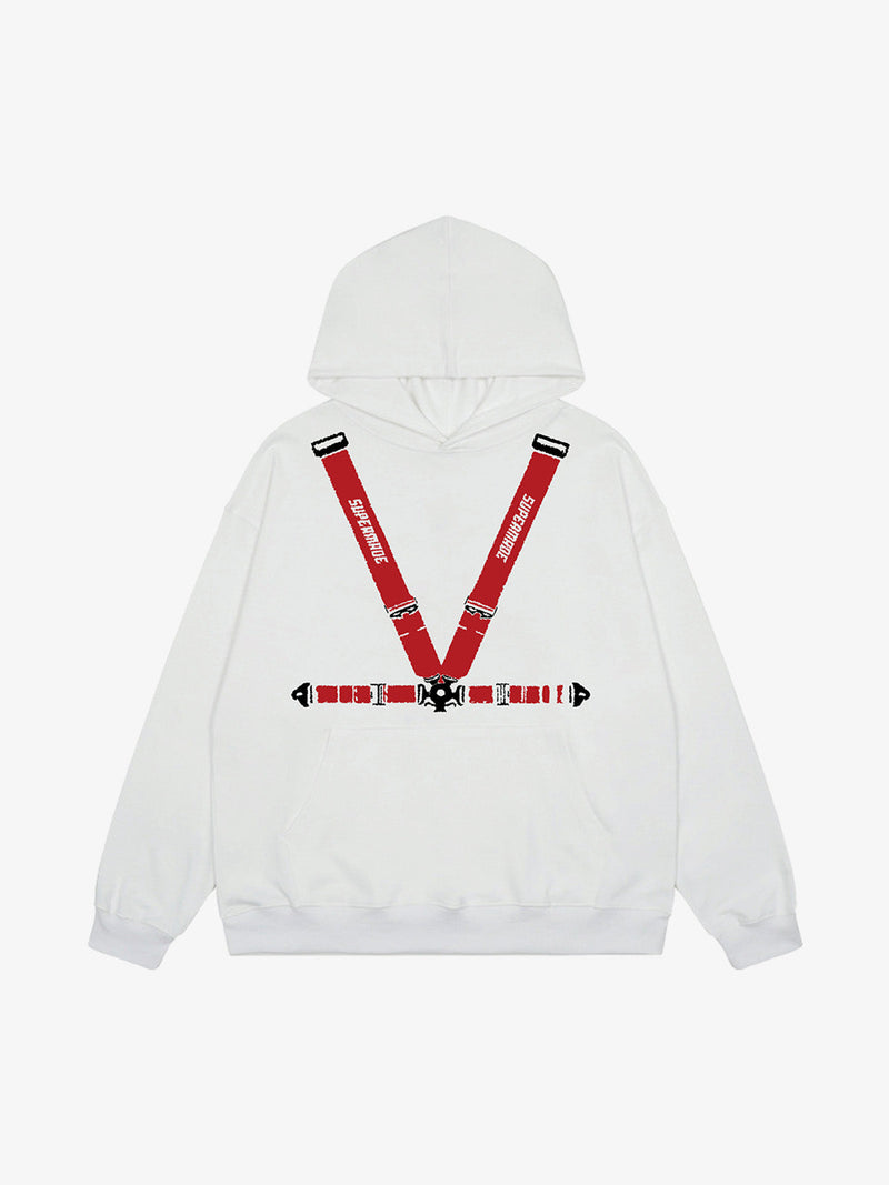 Racing Seat Belt Design Hoodie