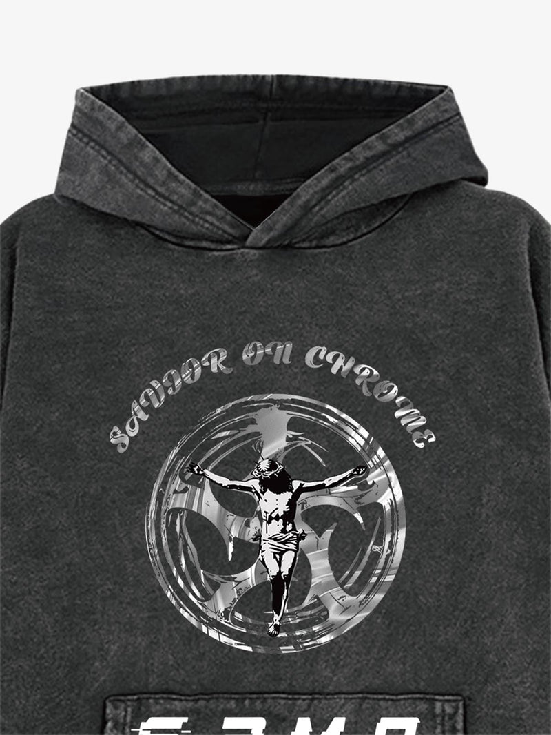 Savior On Chrome Graphic Hoodie