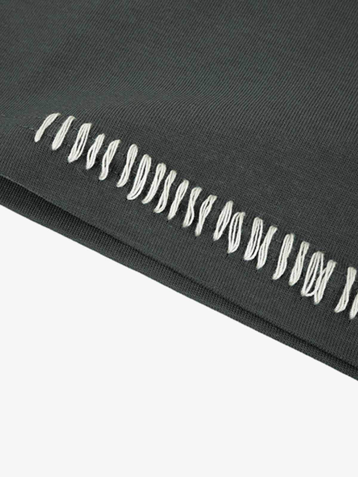 Simple Exposed Stitch T-Shirt