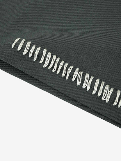 Simple Exposed Stitch T-Shirt