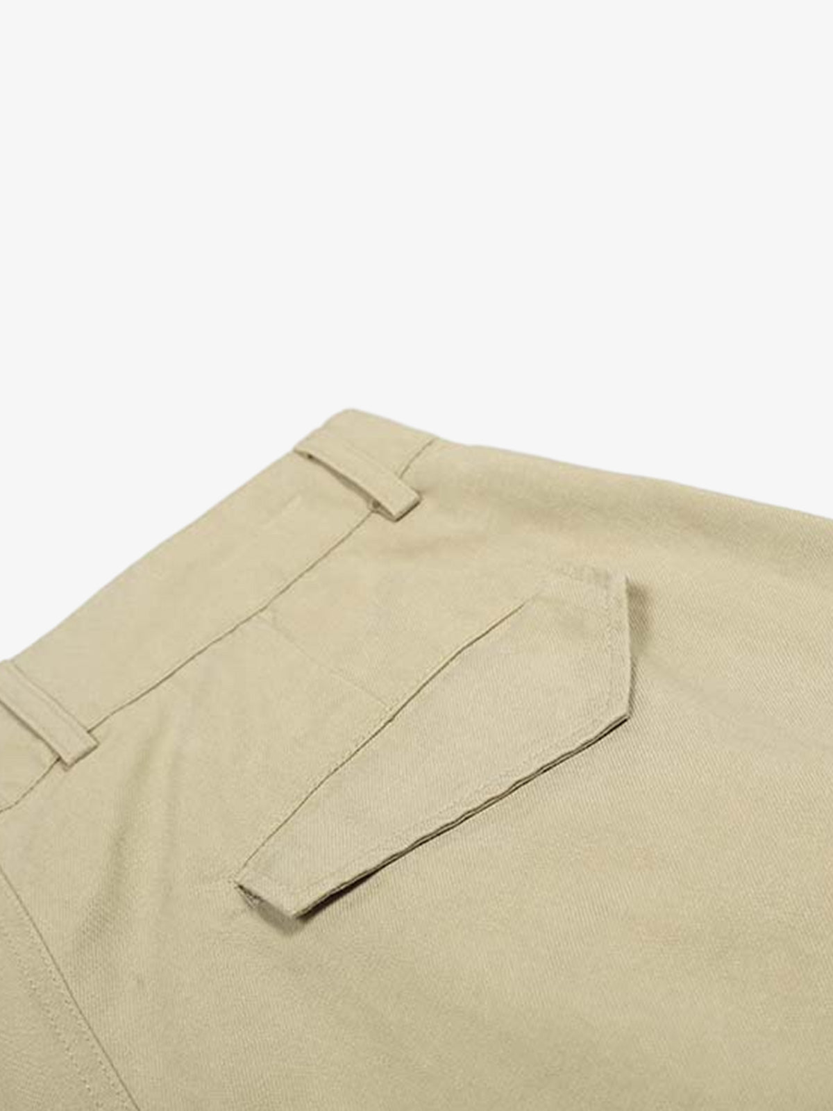 Wide Leg Pleated Cotton Denim Shorts