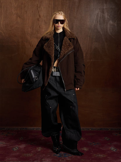 Oblique Zip Quilted Jacket