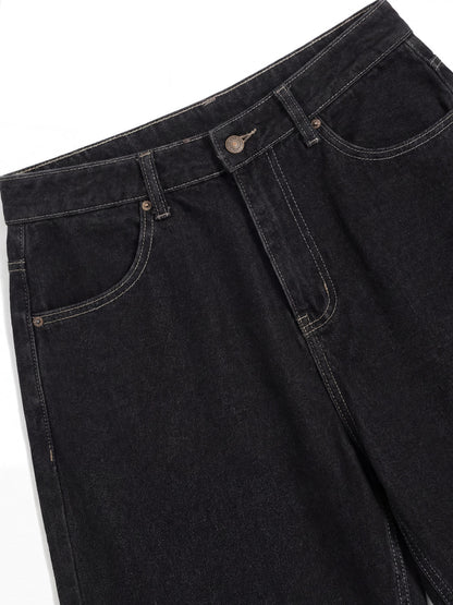 Distressed Waistband Hem Denim Shorts