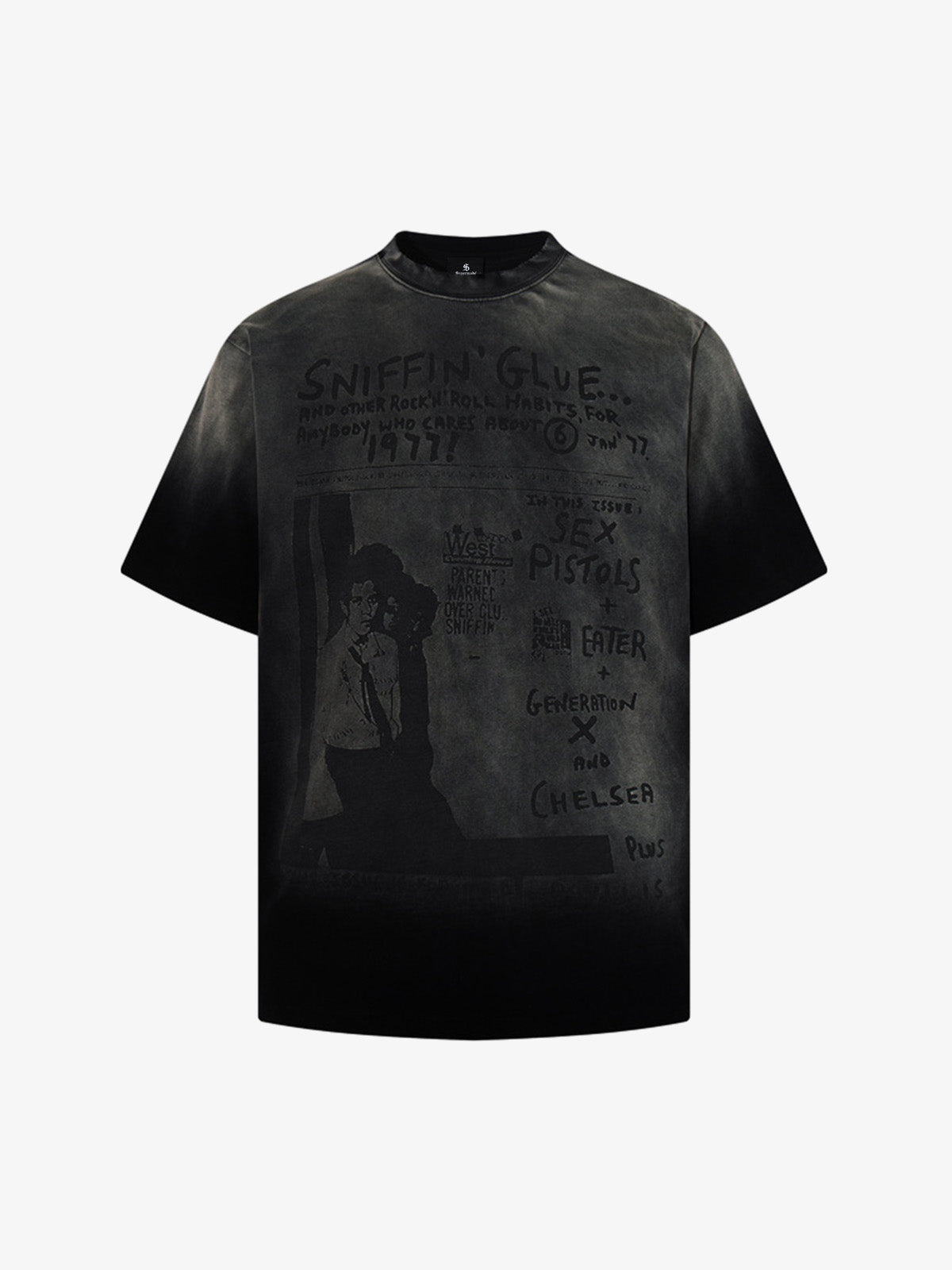 Distressed Graphic Cotton Tee