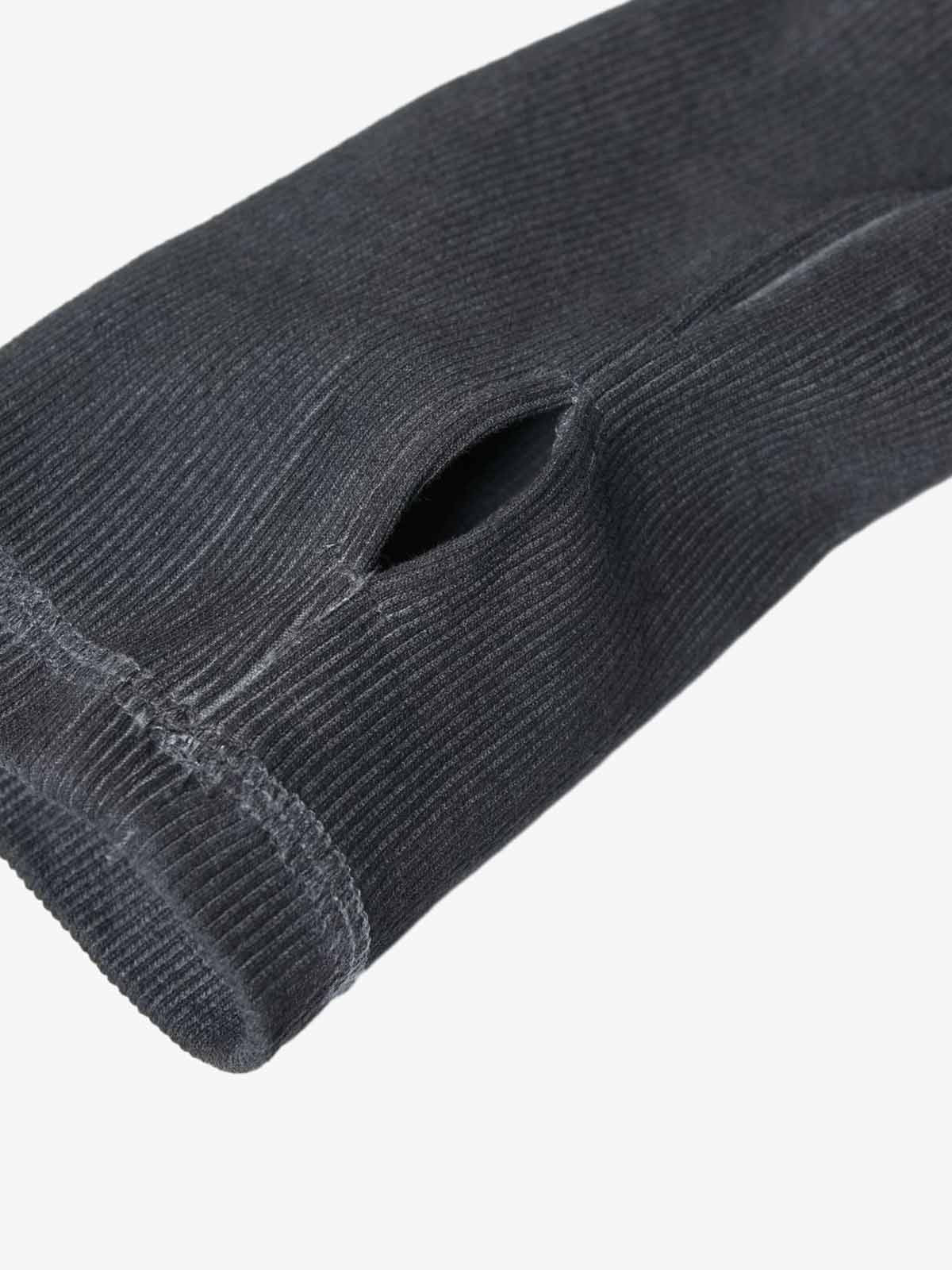 Retro Washed Sculpted Seam Ribbed Long Sleeve Tee