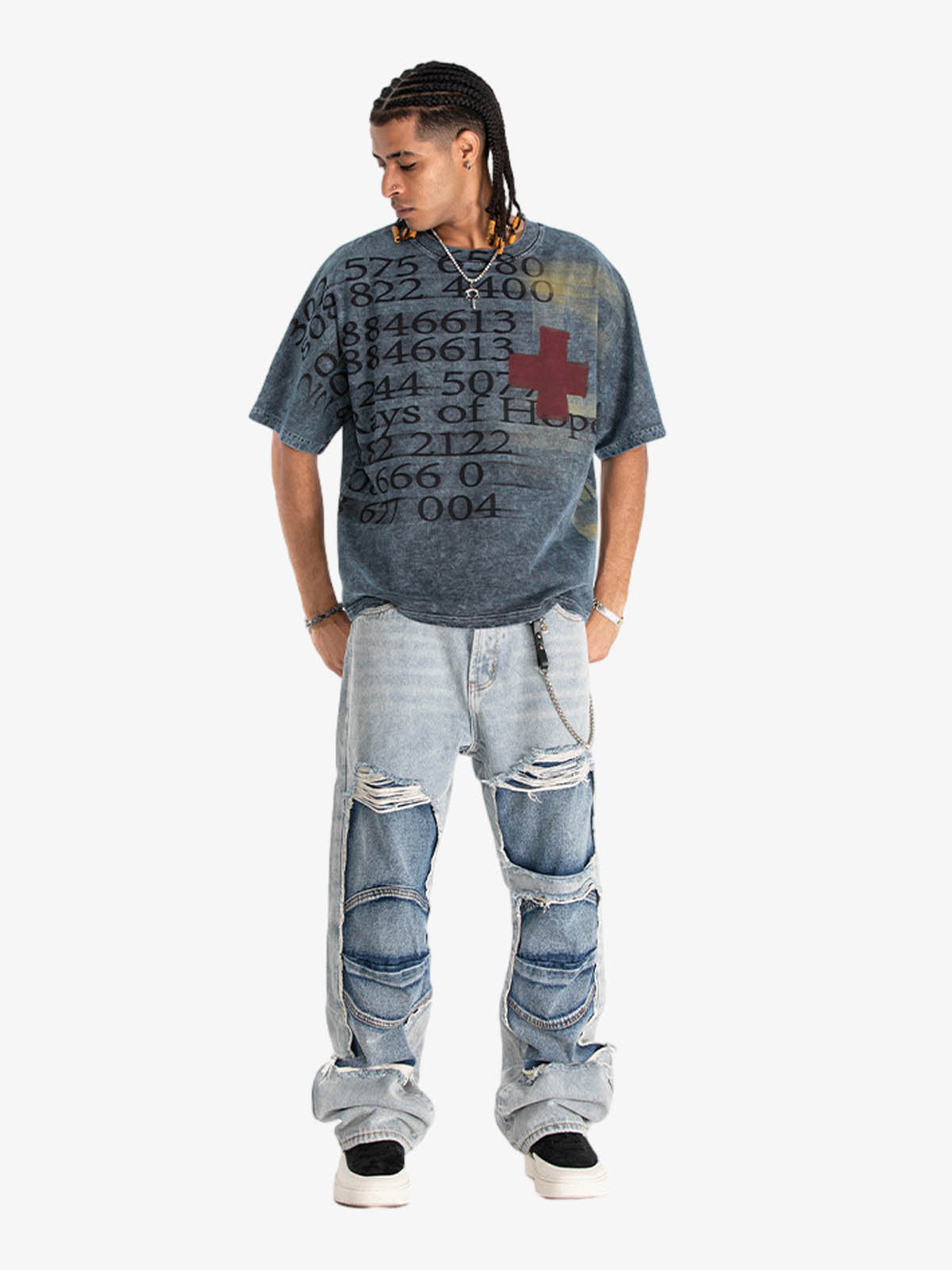 Retro Distressed Number Graphic Tee