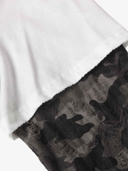 Long Sleeve with Layered Leopard Horse Design
