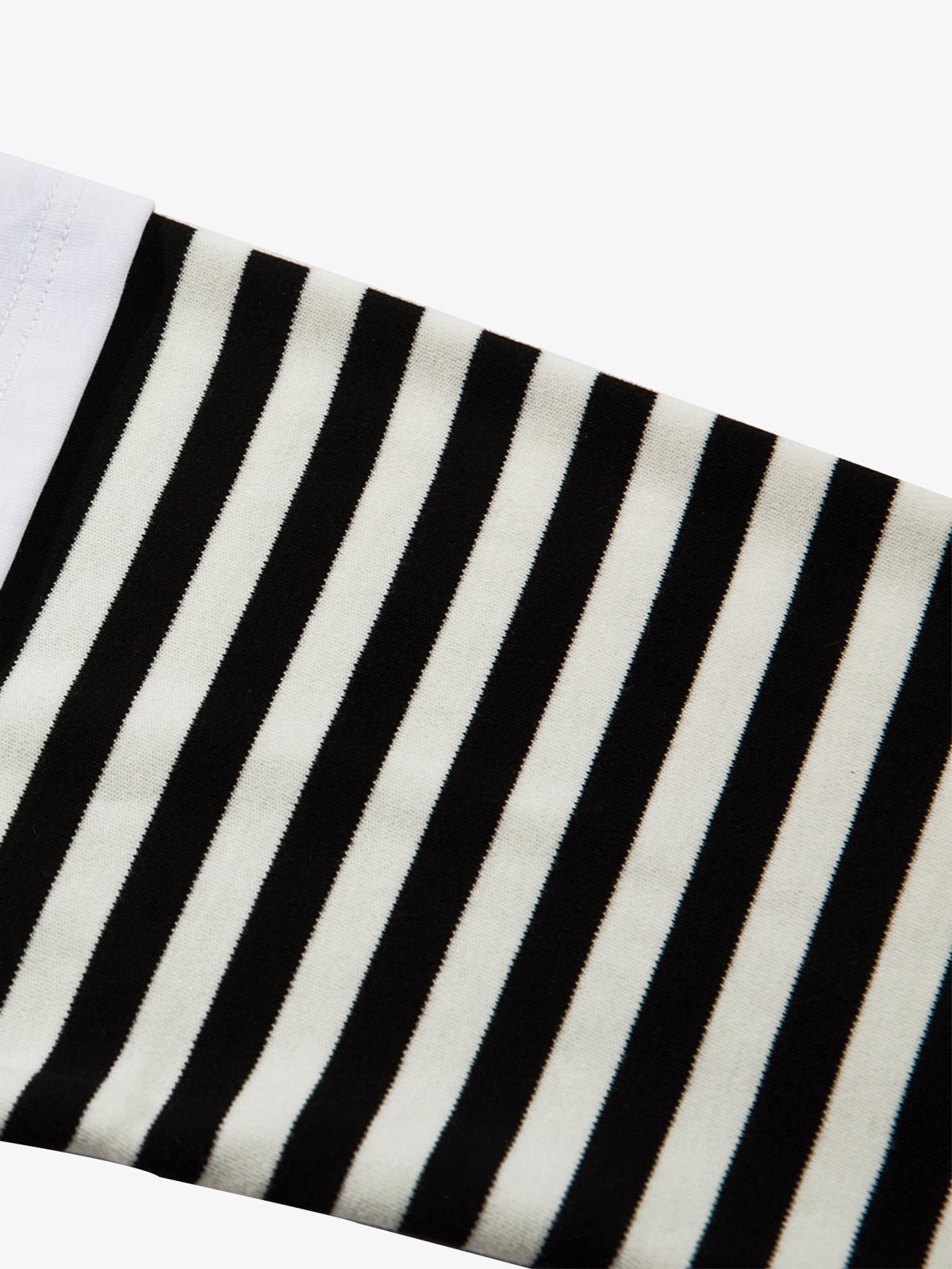 Long-Sleeve with Cartoon Print and Striped Sleeves
