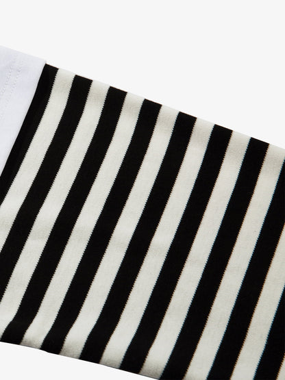 Long-Sleeve with Cartoon Print and Striped Sleeves