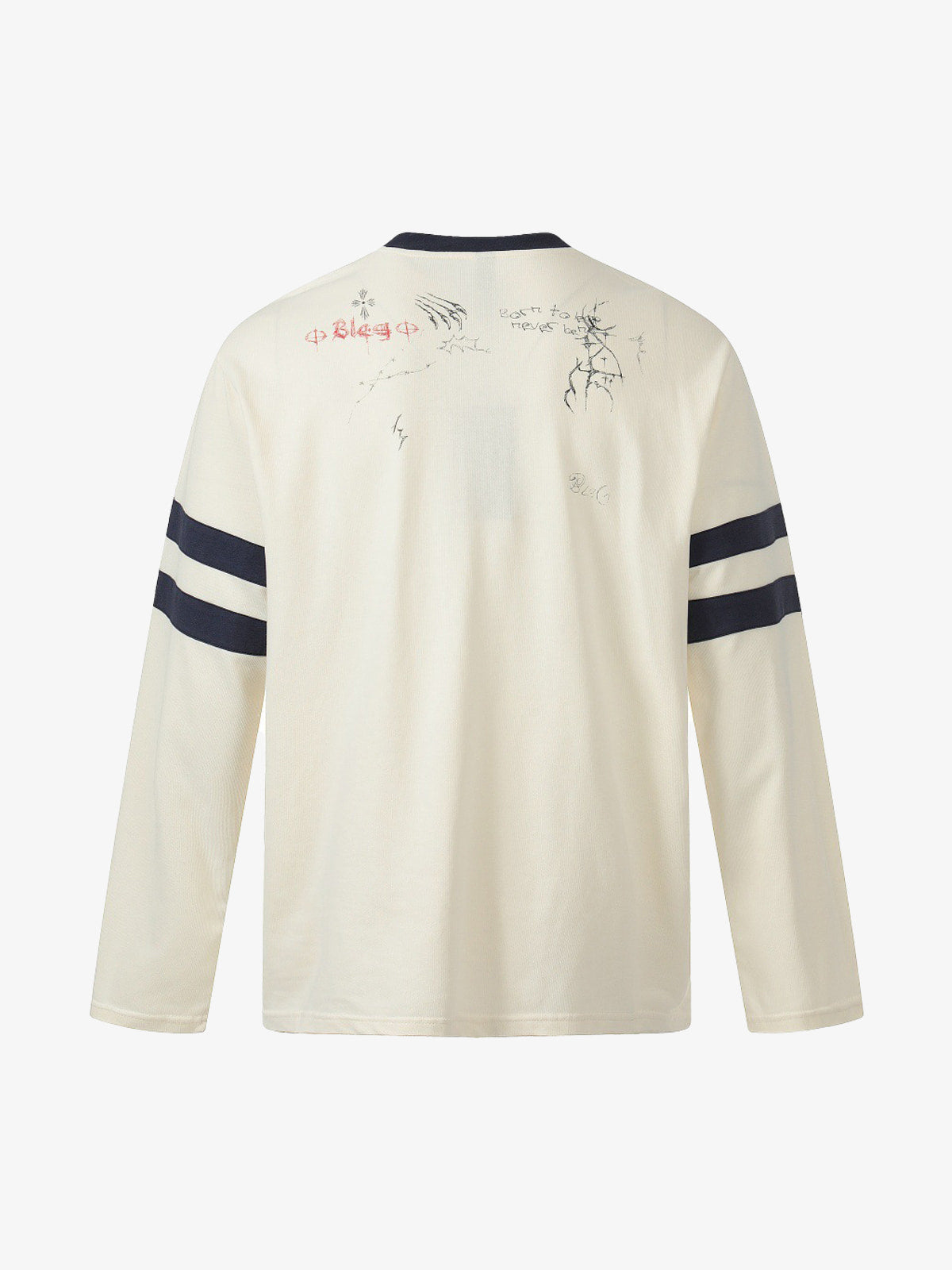 Retro Distressed 23 Patch Graffiti Long Sleeve