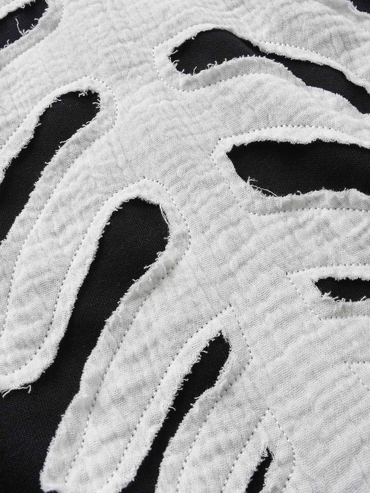 Spine Graphic Distressed Hood Zip Hoodie