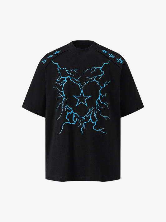 Embroidered Lightning Heart Graphic Tee