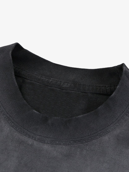 Retro Gradient Spray Letter Graphic Tee