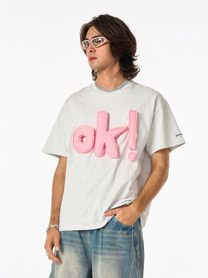 Playful 'OK!' Graphic Tee