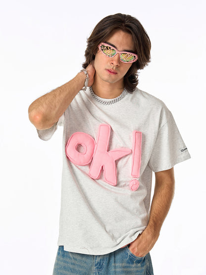 Playful 'OK!' Graphic Tee