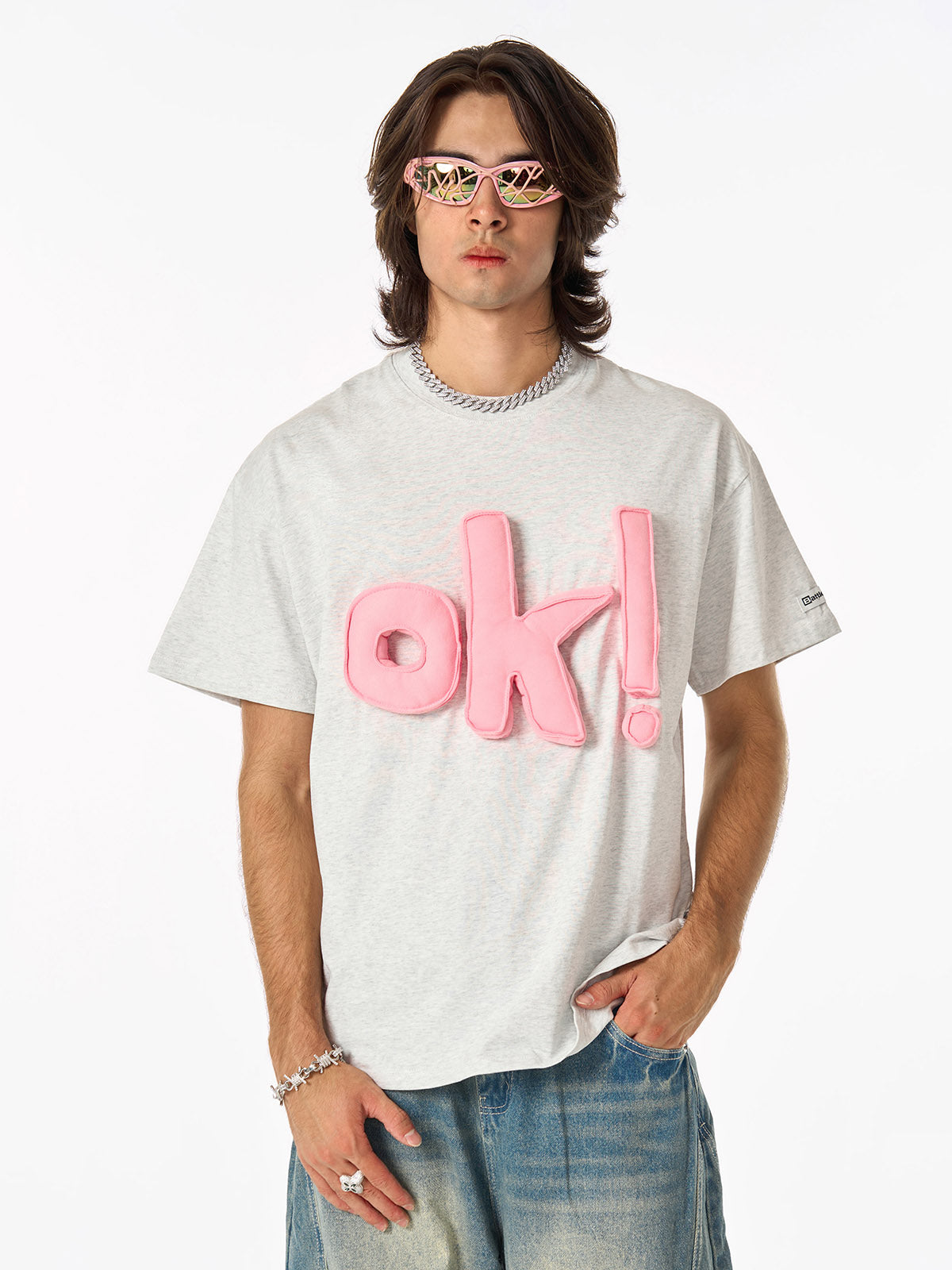Playful 'OK!' Graphic Tee