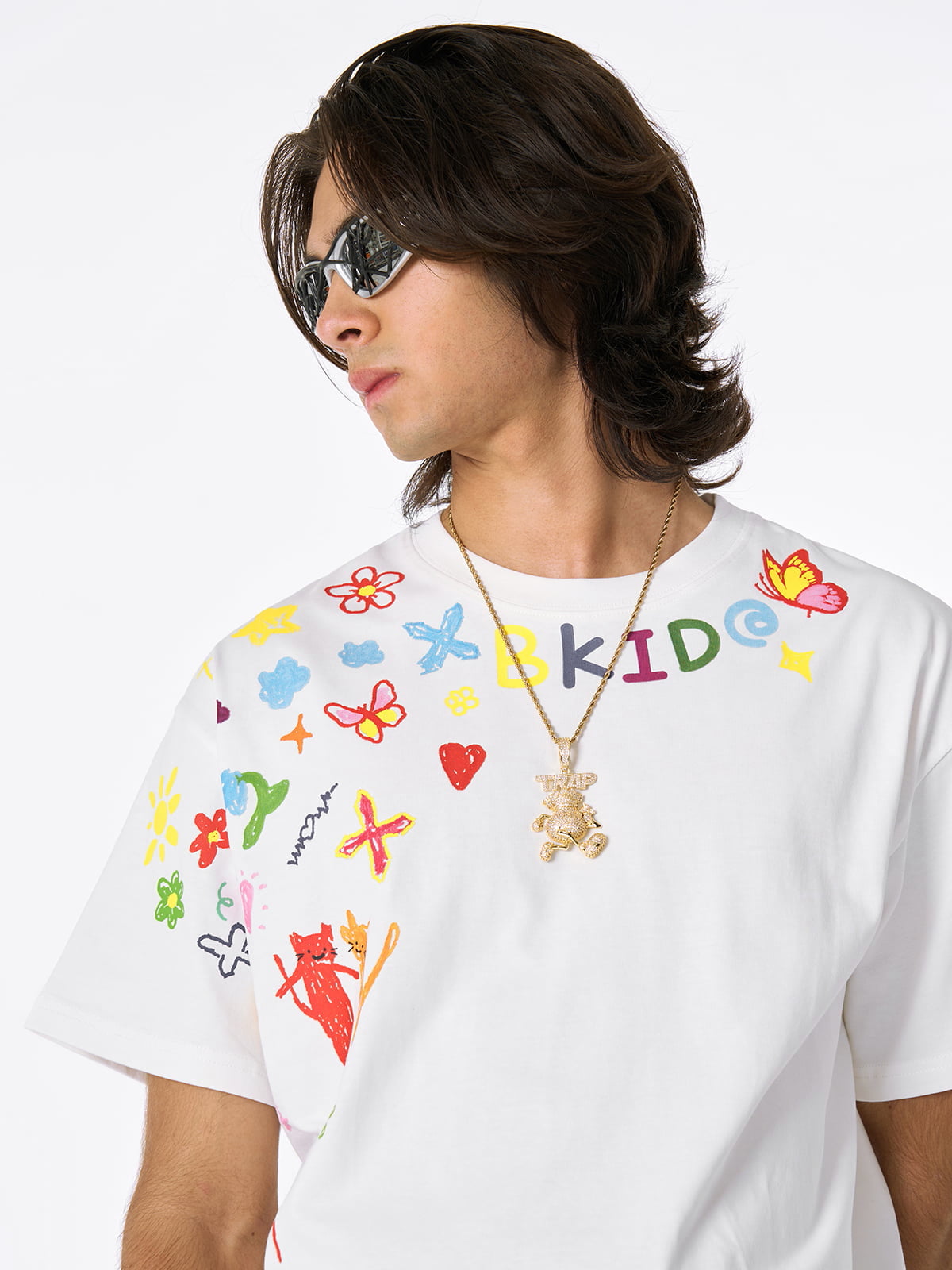 Hand-Painted Retro Graffiti Tee