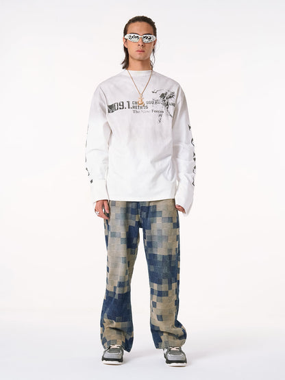 Vintage-Inspired NO. 09 Long Sleeve Tee