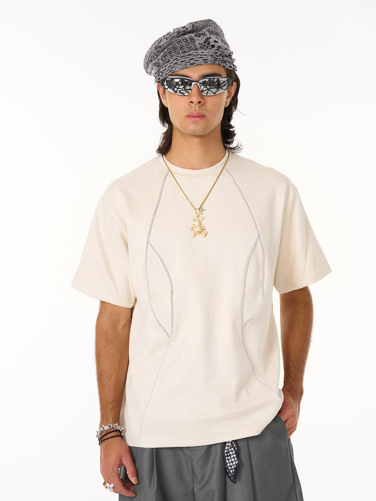 Deconstructed Split Short Sleeve Tee