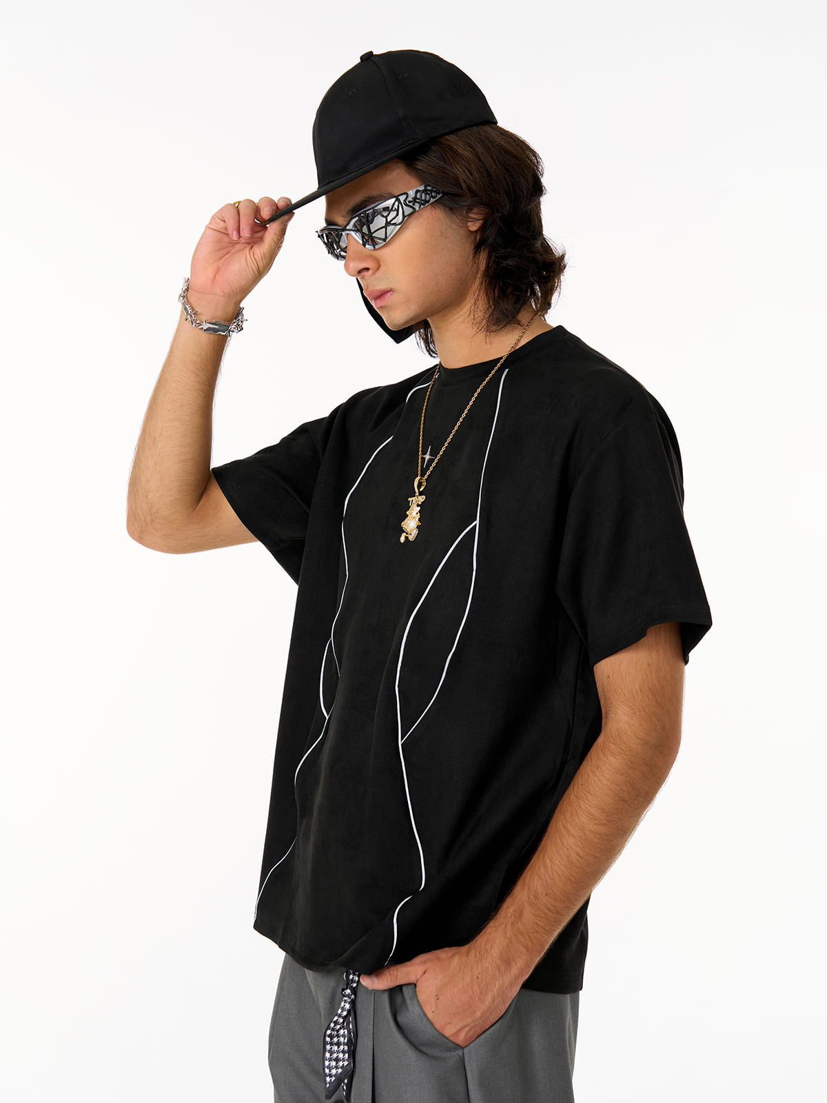 Deconstructed Split Short Sleeve Tee