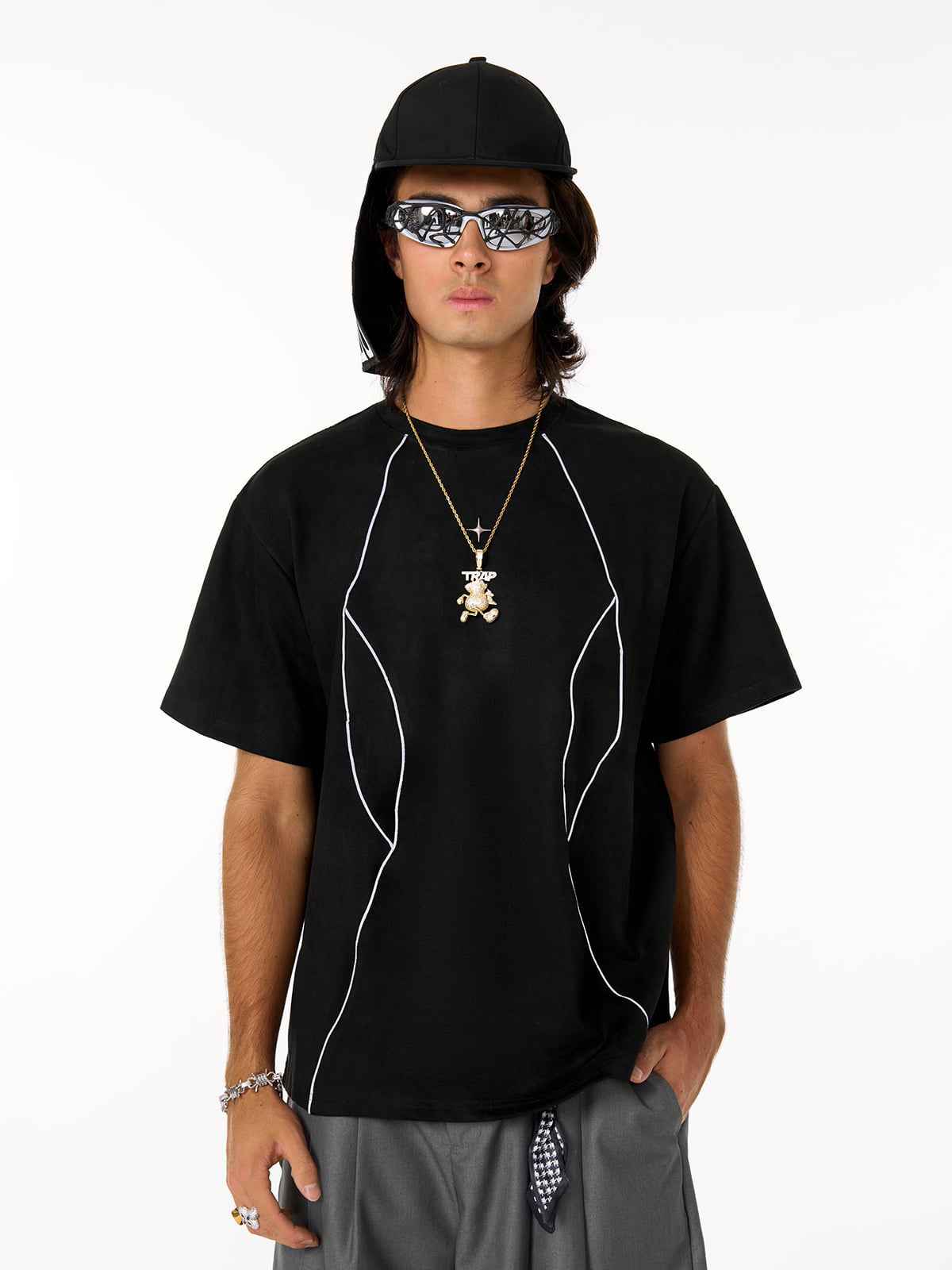 Deconstructed Split Short Sleeve Tee